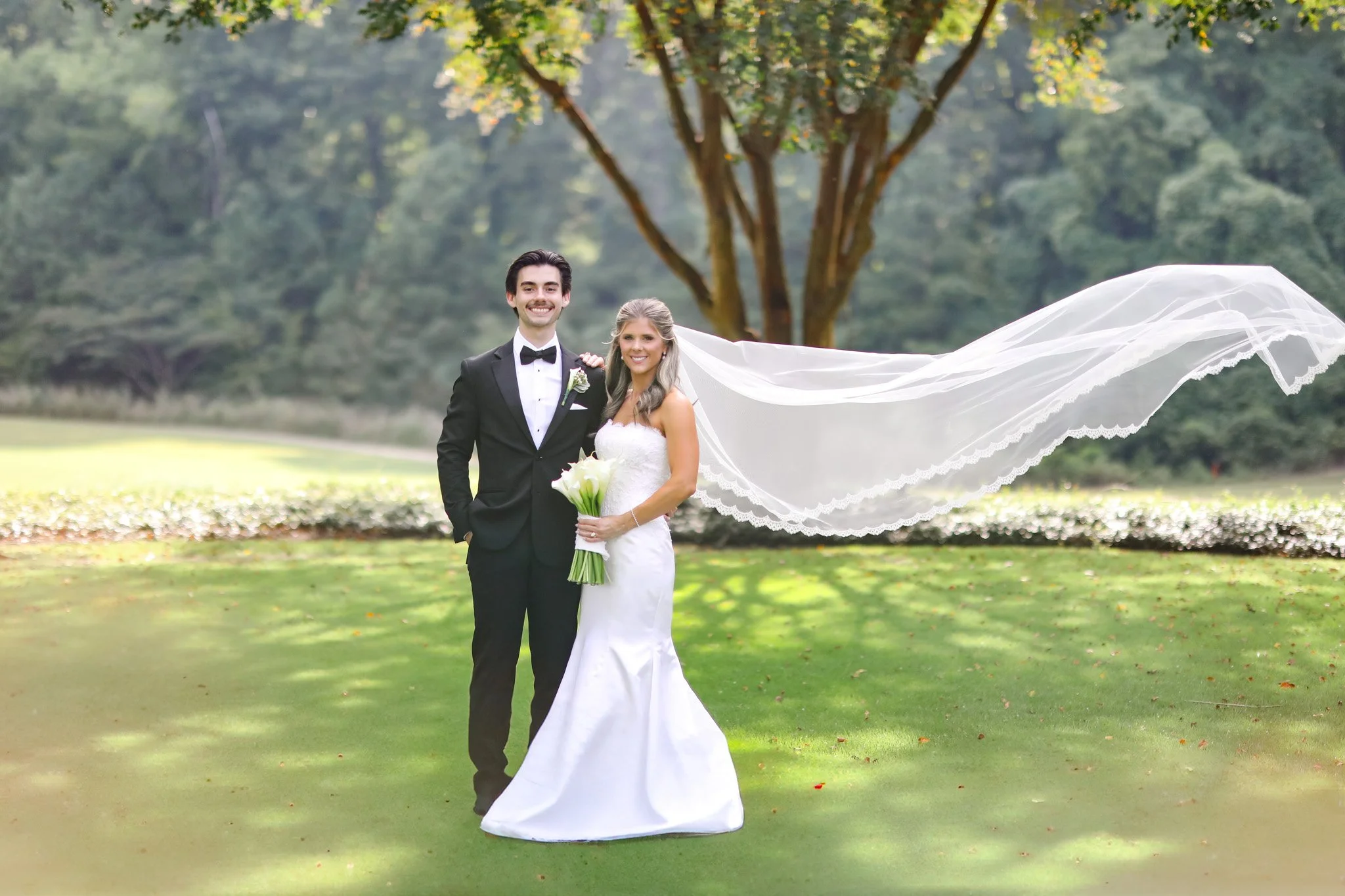 Chattanooga wedding photographer capturing bride and groom during golden hour portraits at destination wedding