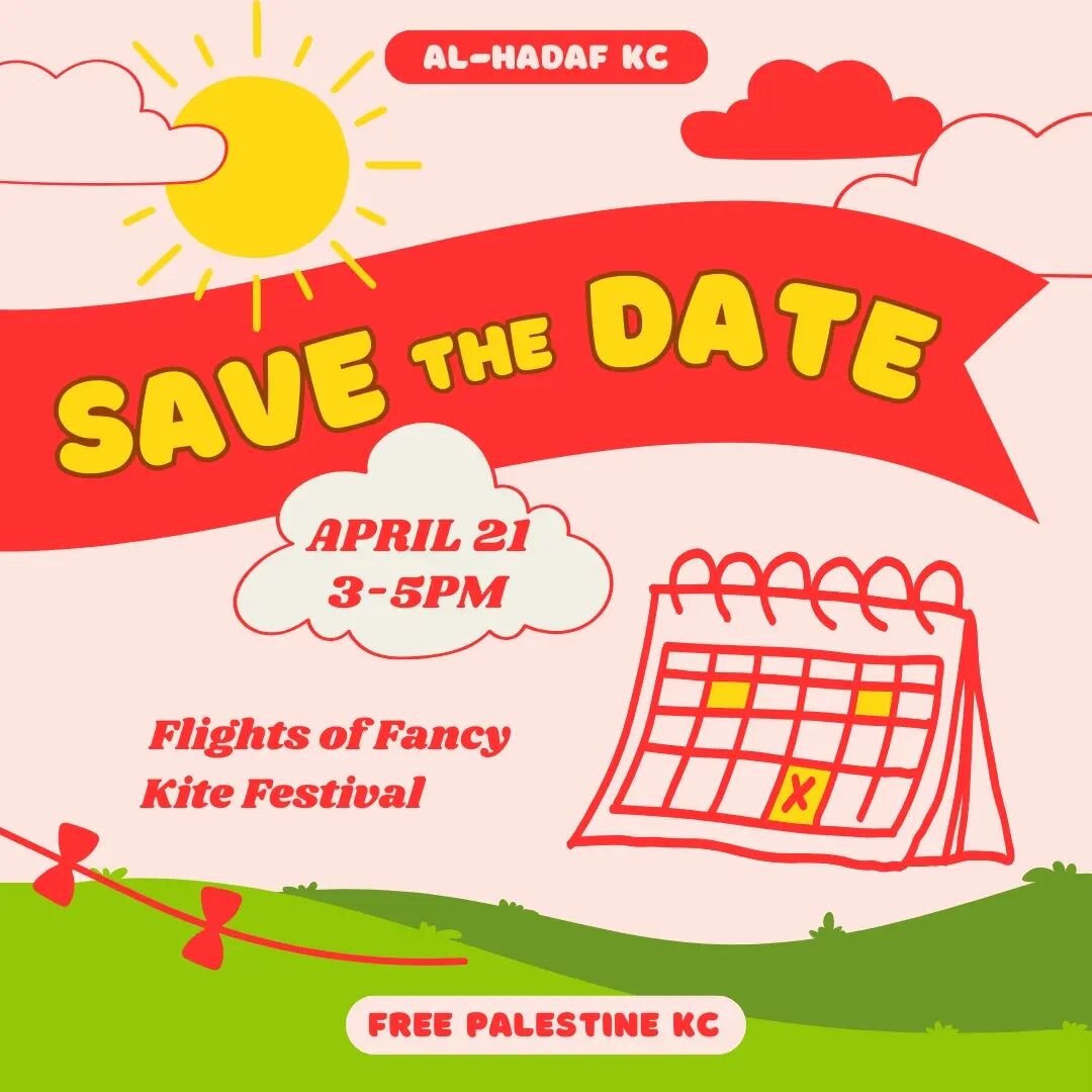 Save the Date: Join us at the Flights of Fancy Kite Festival on April 21, 2024 for a soaring display of solidarity! 🍉 More details coming soon.