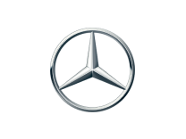 Mercedes-Benz logo on a black background