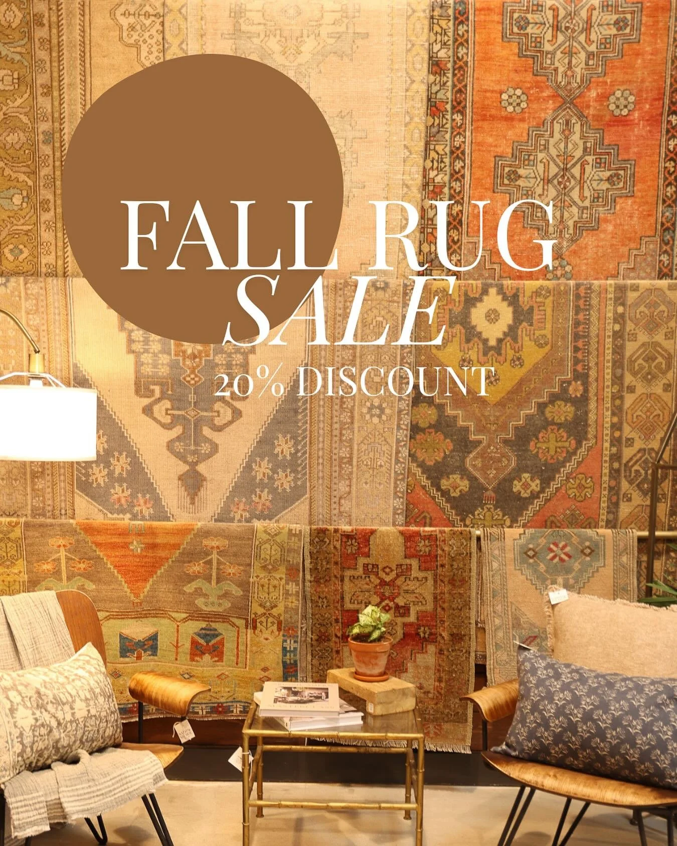 20% FALL RUG SALE! 🍂

We&rsquo;re having a sale on all in-stock new and vintage rugs! It&rsquo;s the perfect season to freshen up your gathering spaces and we want to make it easier to pick up a one of a kind vintage Turkish rug or new Loloi rug. 🍂