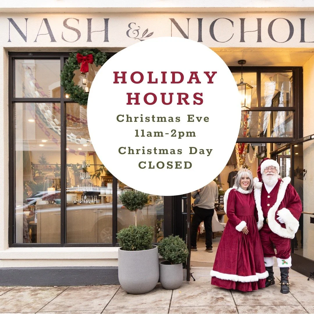 We've still got a few days left to help you get your Christmas shopping done, but it's a good time to let you know about our Holiday Hours!

We will be bringing the cheer for you on Christmas Eve from 11:00am until 2:00pm, and we would love for you t