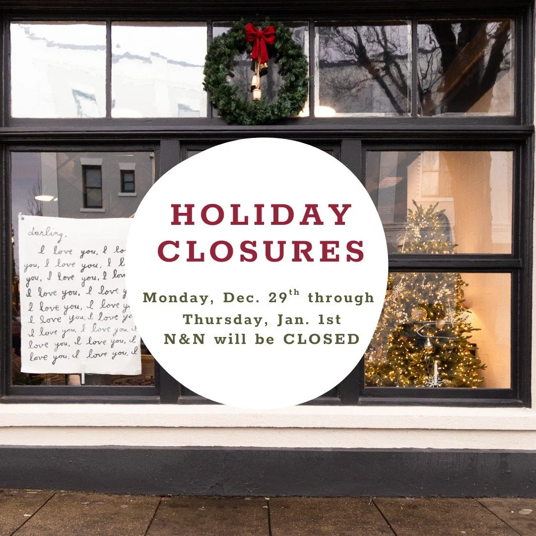 As this year comes to a close, we are taking a few days to get some projects done so we will be closing the store from December 29th and reopening January 2nd. 

Our Christmas 40% Sale will continue through January 4th so be sure to stop in if you di