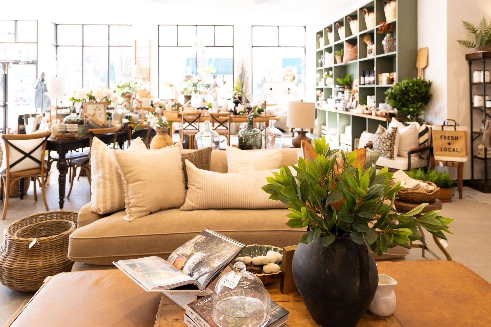 We are in love with this new couch we picked at market. The vintage velvet fabric and down cushions make it so comfortable, and the matching chairs are amazing on their own. If you're looking for a new piece, this could be just the fit. Come try it o
