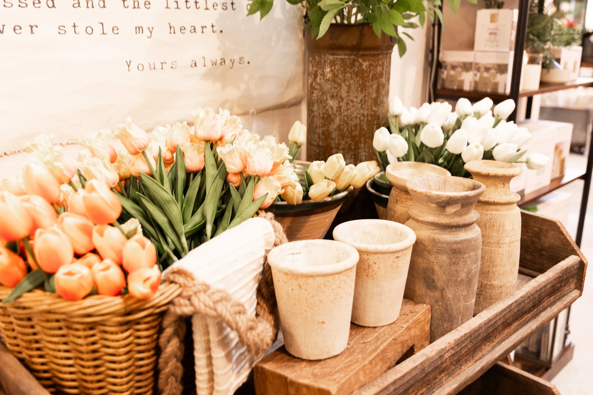 Spring just officially started, and you all are loving all of our faux blooms! These sweet little tulip stems have been so popular, and we can't wait to show you the new florals we have coming next week. We truly feel that these high quality stems ad