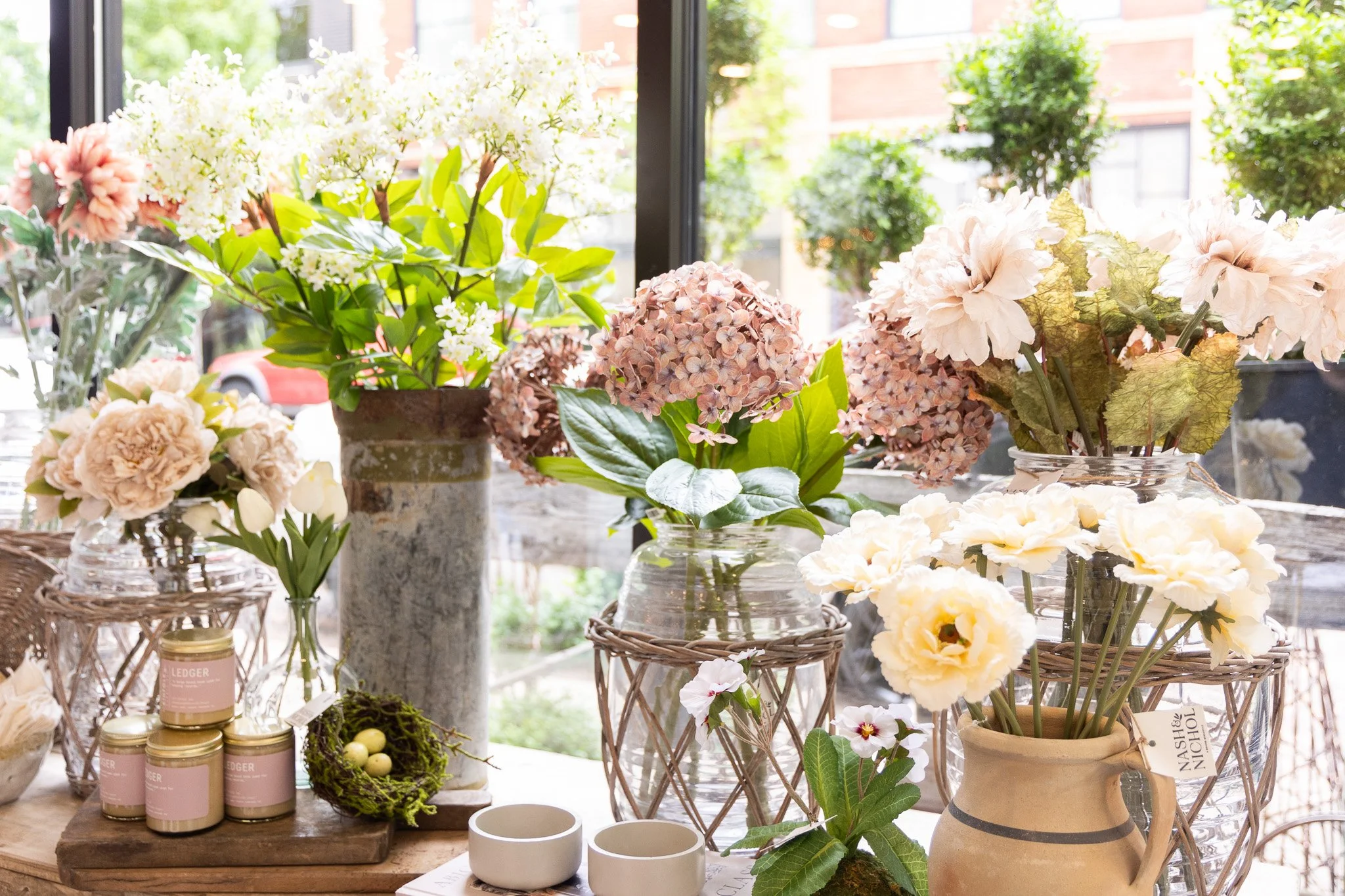 Tomorrow is our Spring Open House and we can't wait to see you! The store is full of the most beautiful stems, live topiaries, gifts galore and seasonal inspiration. 

We will have the most beautiful fresh flower bouquets from @jandjflowerco plus per