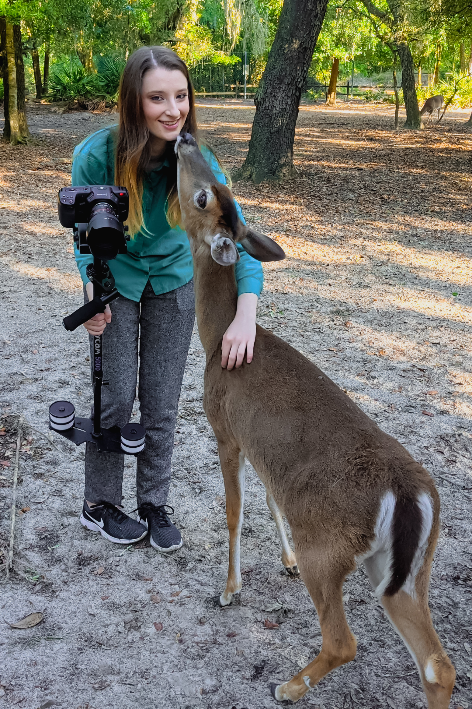 Alexis Yahre with Deer BTS.png