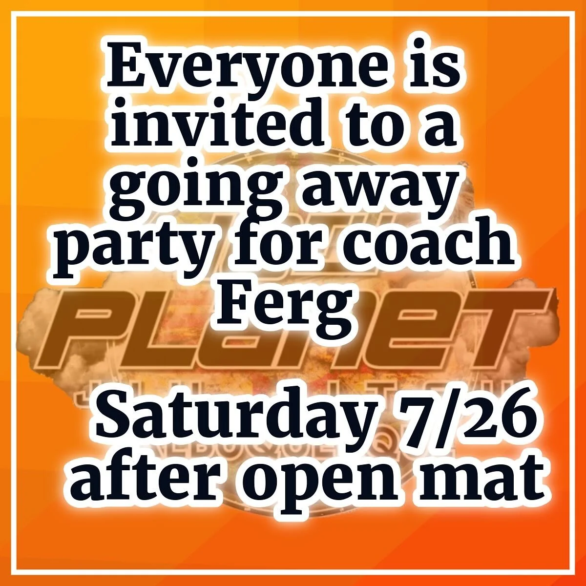 Coach @10pleflerg is heading back to Ireland for the foreseeable future, come join us this Saturday to give him a proper send off!
#openmat #ireland #10p4l #10wo #abq #505 #albuquerque