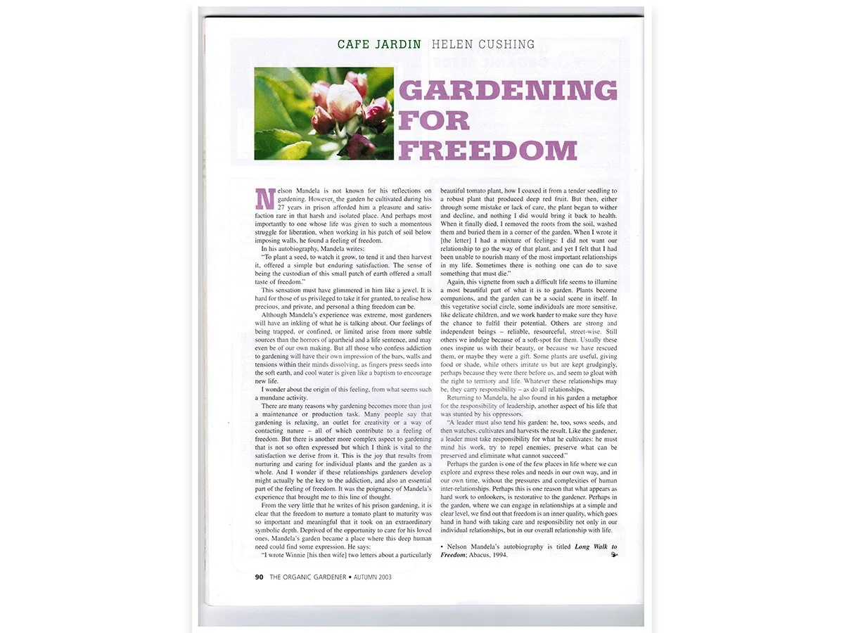 Cafe Jardin - Gardening for Freedom