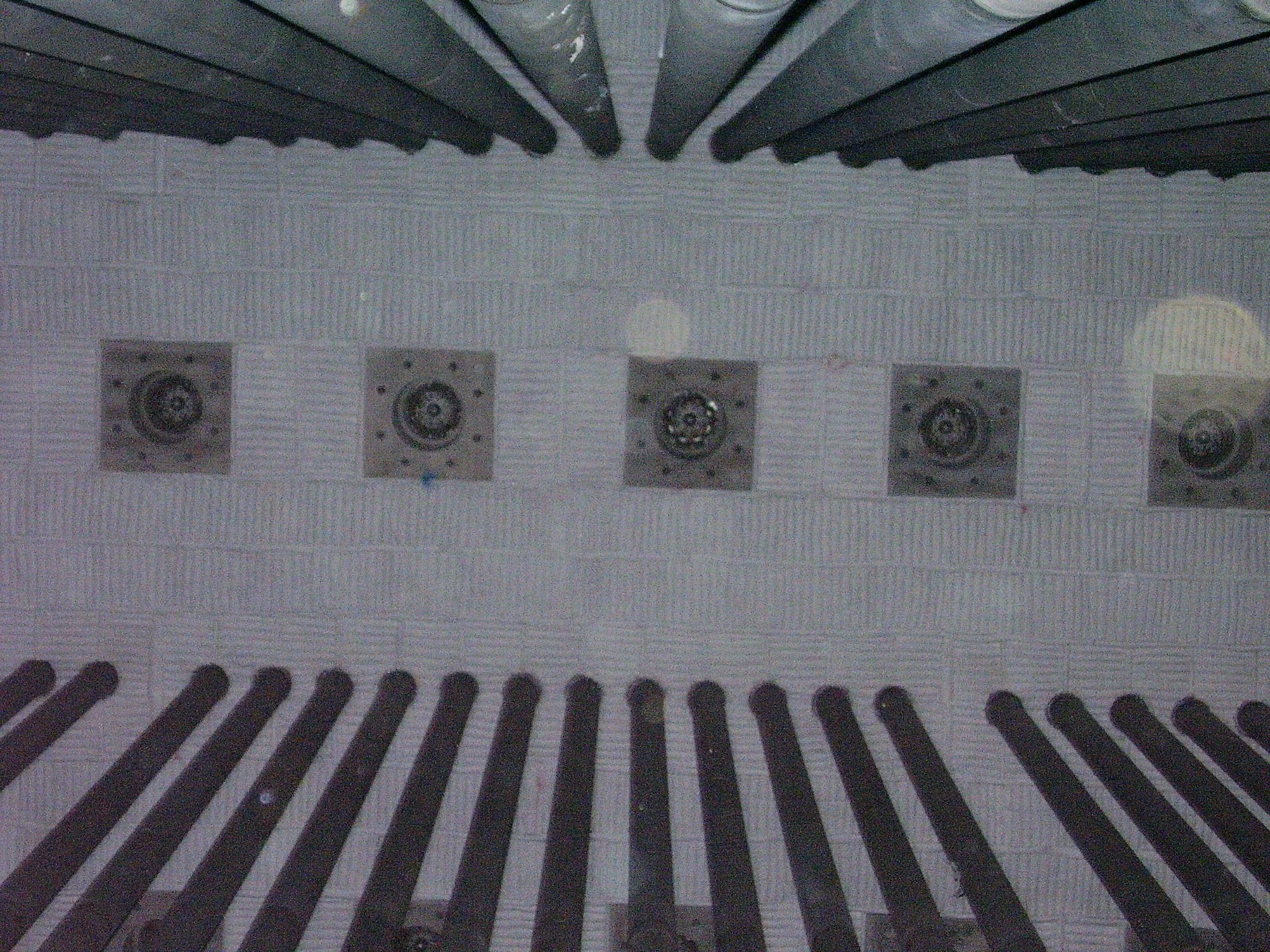 techo fibra ceramica con quemadores en horno