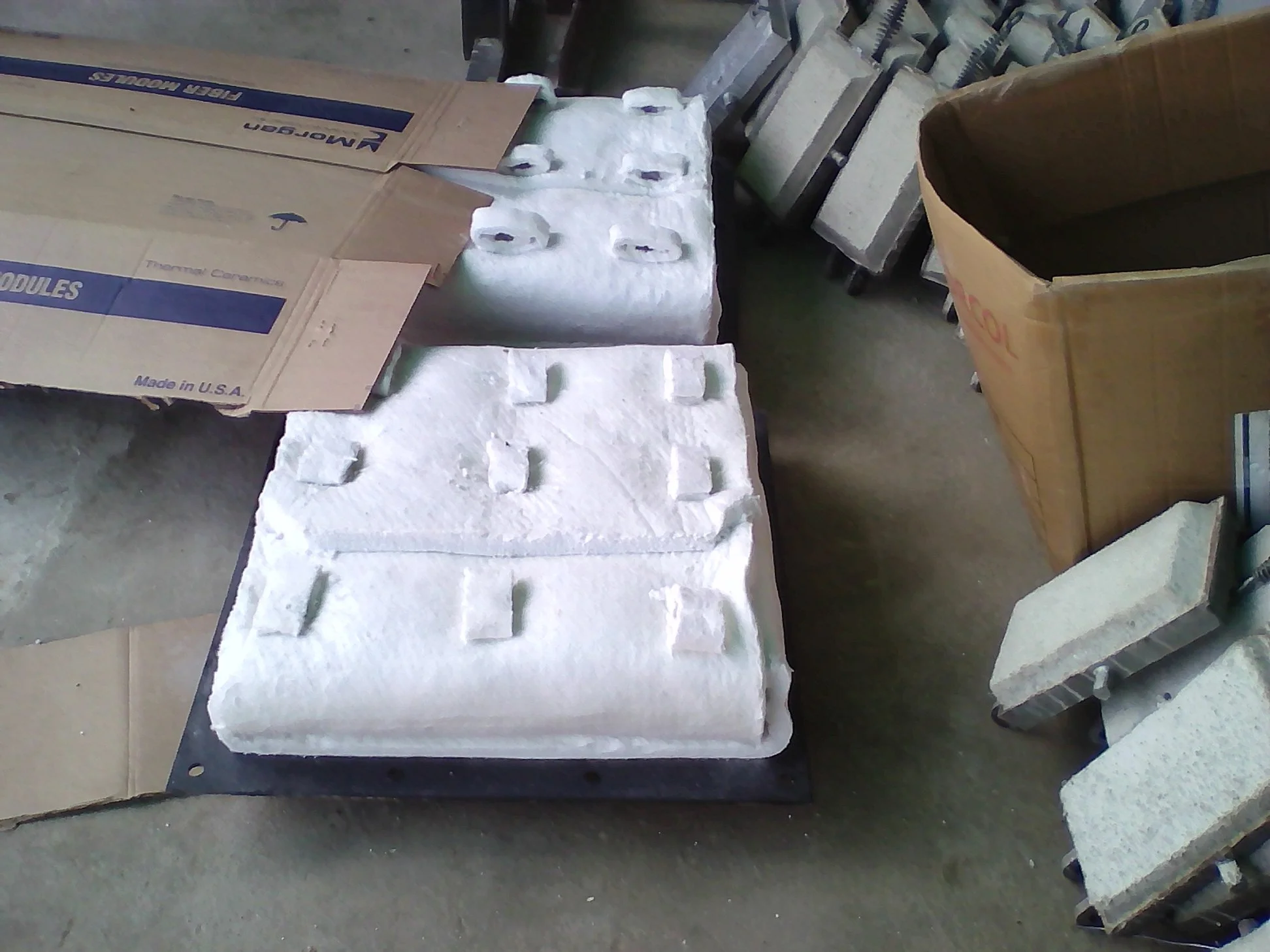 trabajos de reparacion interior horno caldera refineria