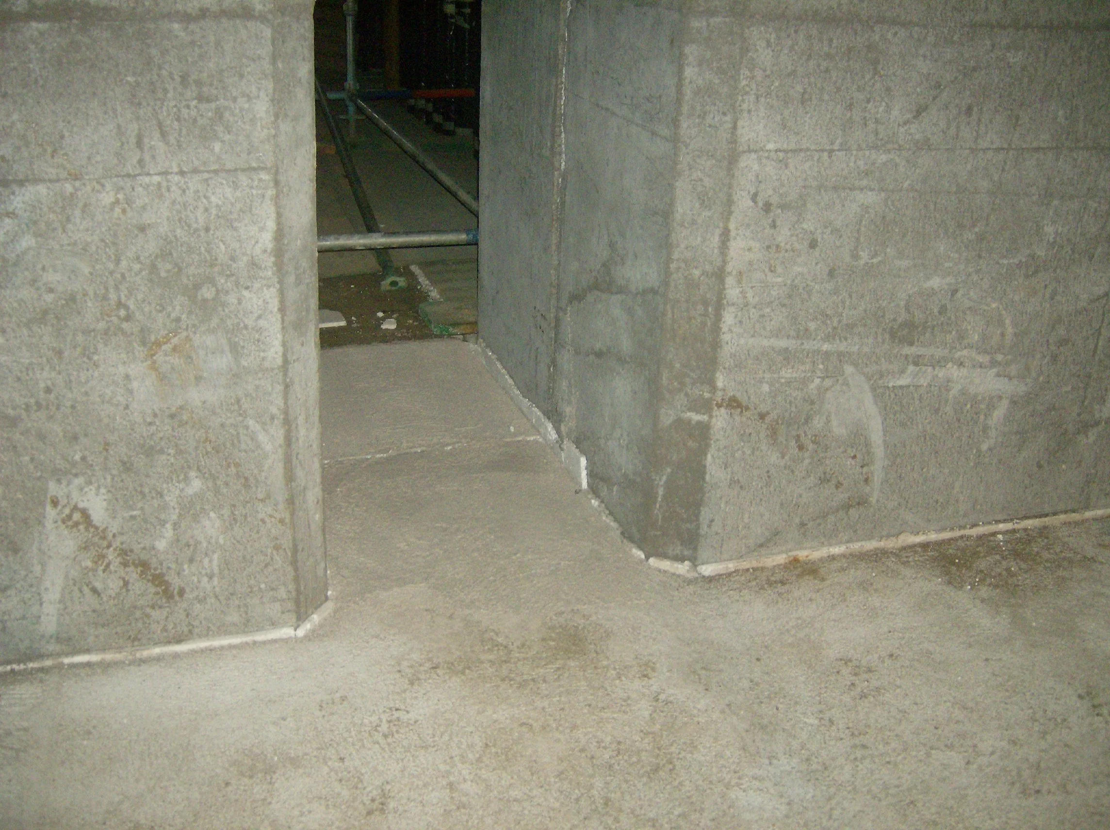 pasillo ladrillos muros horno