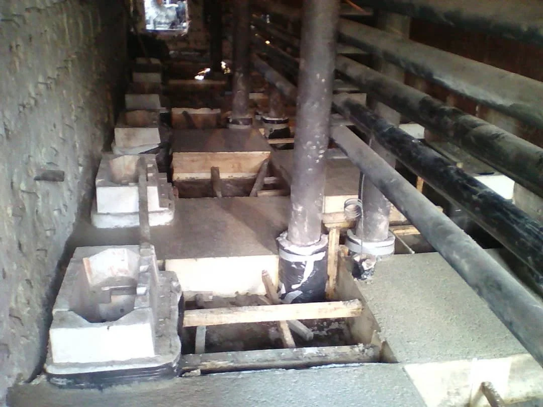 trabajos de reparacion interior horno caldera refineria