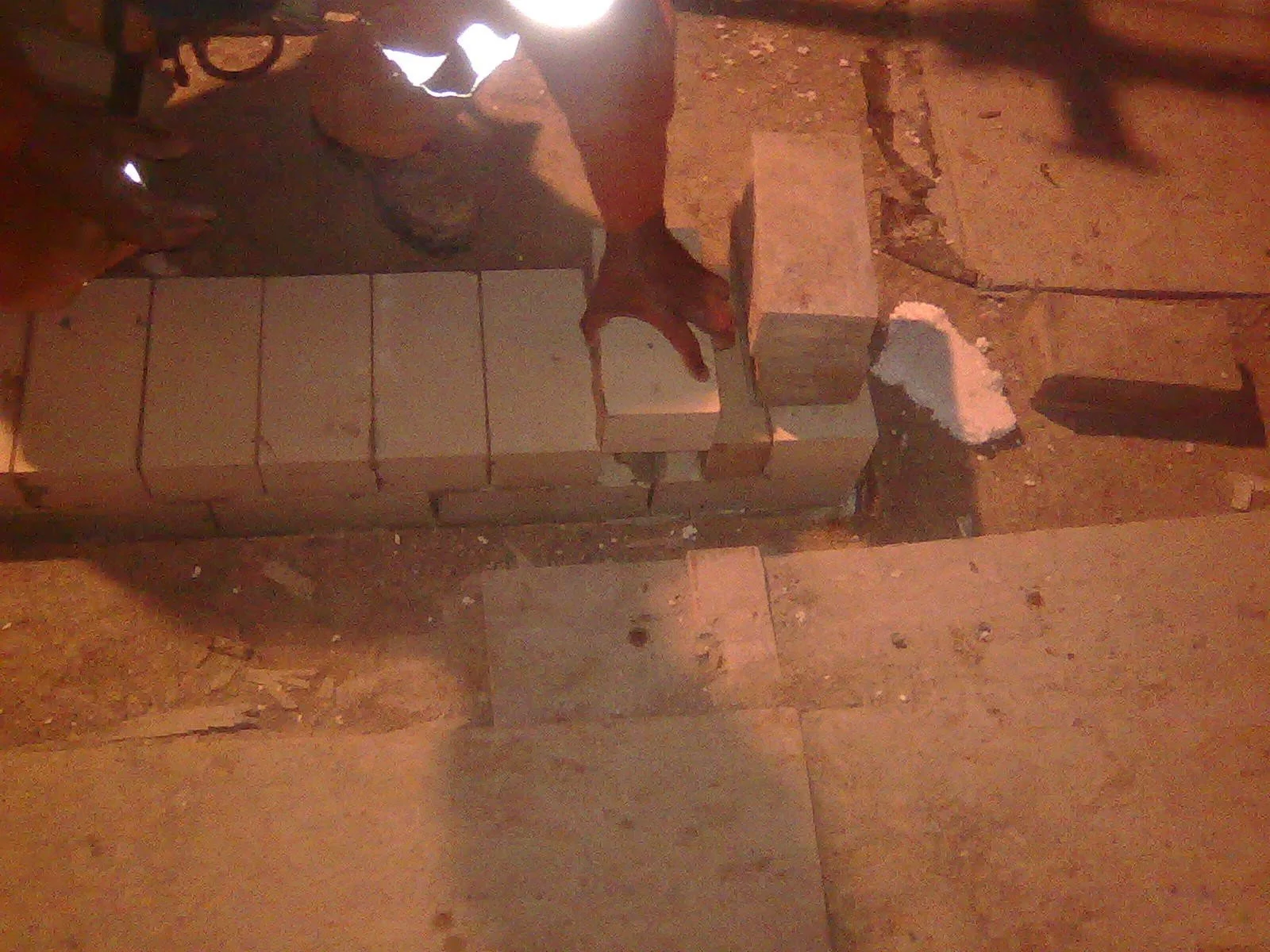 pasillo ladrillos horno