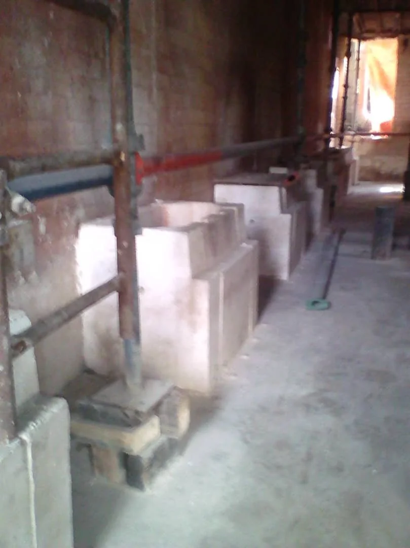 trabajos de reparacion interior horno caldera refineria