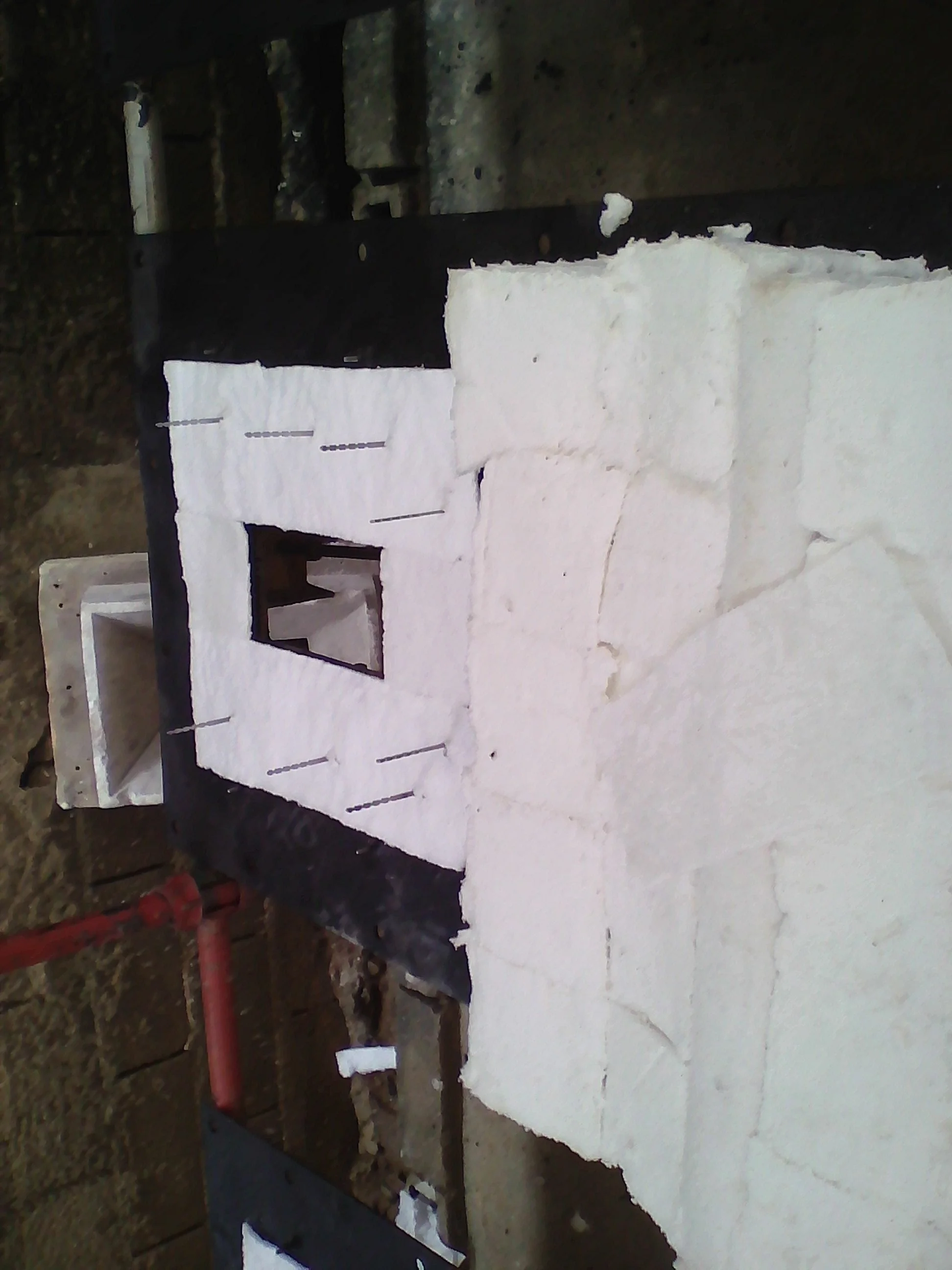 trabajos de reparacion interior horno caldera refineria