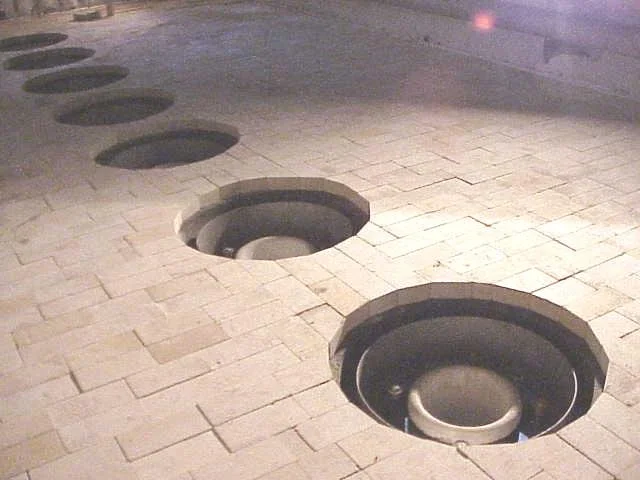 imagen de quemadores de gas en el piso de horno