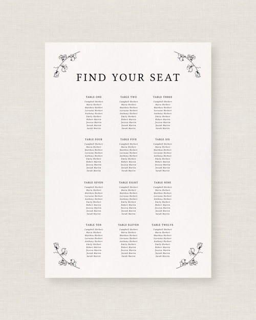 Juliet Seating Chart — Oliver & Mura