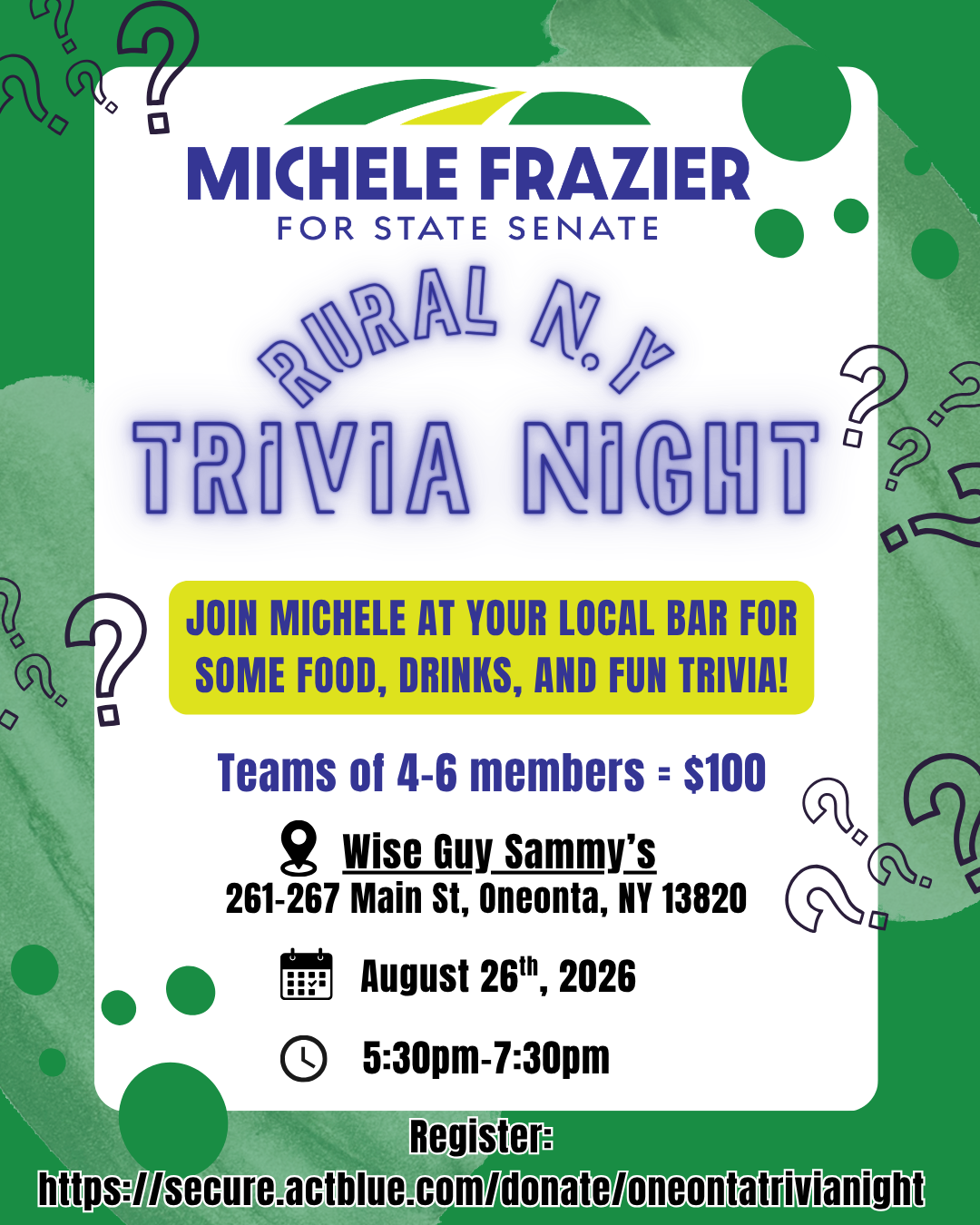 Oneonta Rural N.Y. Trivia Night