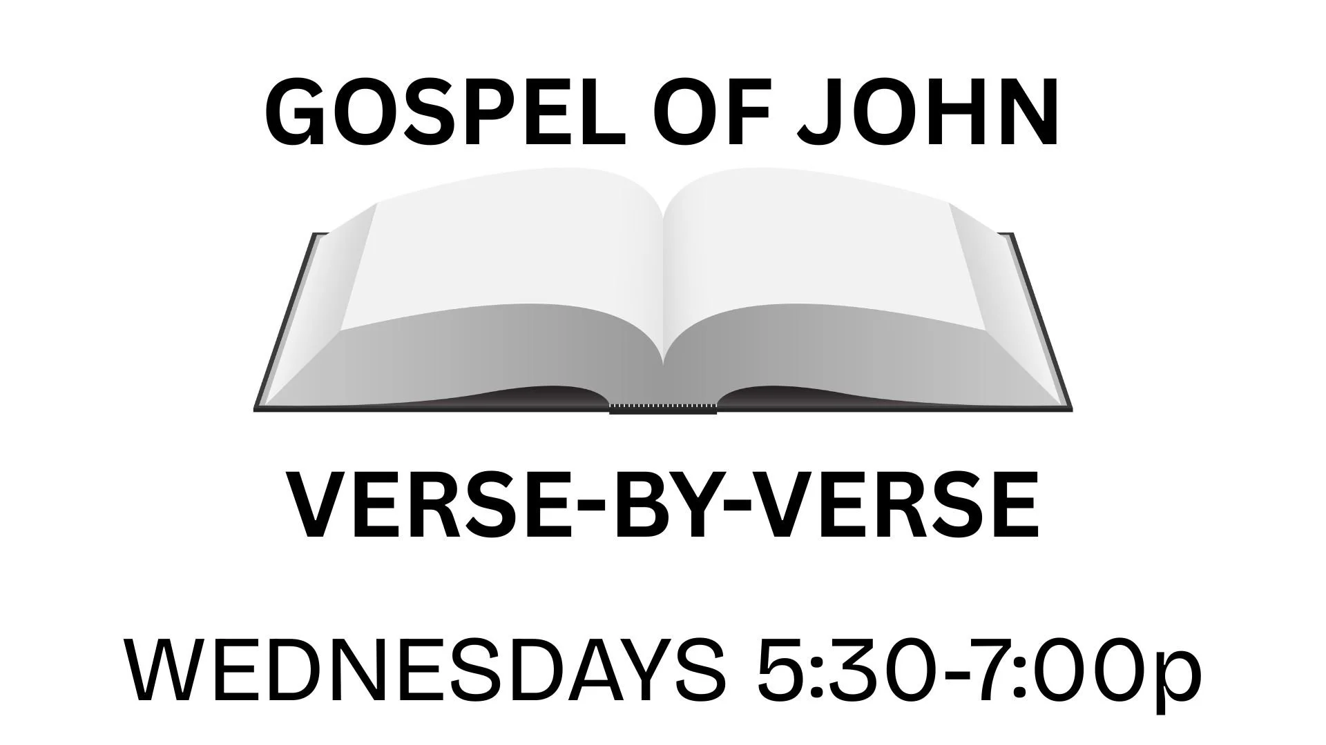 Starting tomorrow! If you&rsquo;d like to dig into God&rsquo;s Word alongside others who want to grow, join Pastor Rod as he leads a verse-by-verse study through the Gospel of John. Tomorrow is the first week, but you're welcome to join anytime.