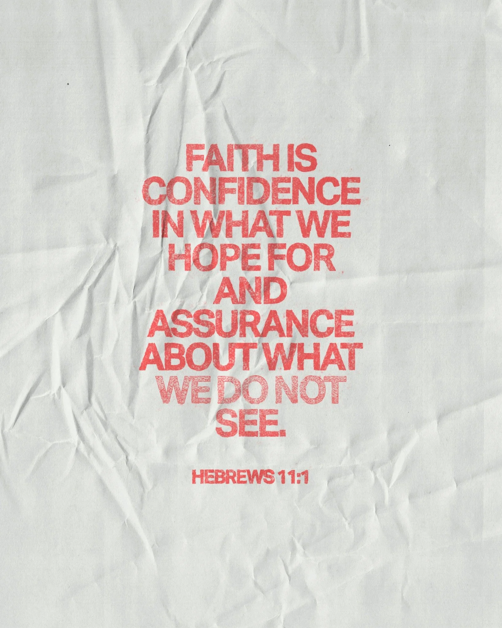 Faith doesn't need to see; it just trusts that God has been faithful in the past and that He won't stop now.