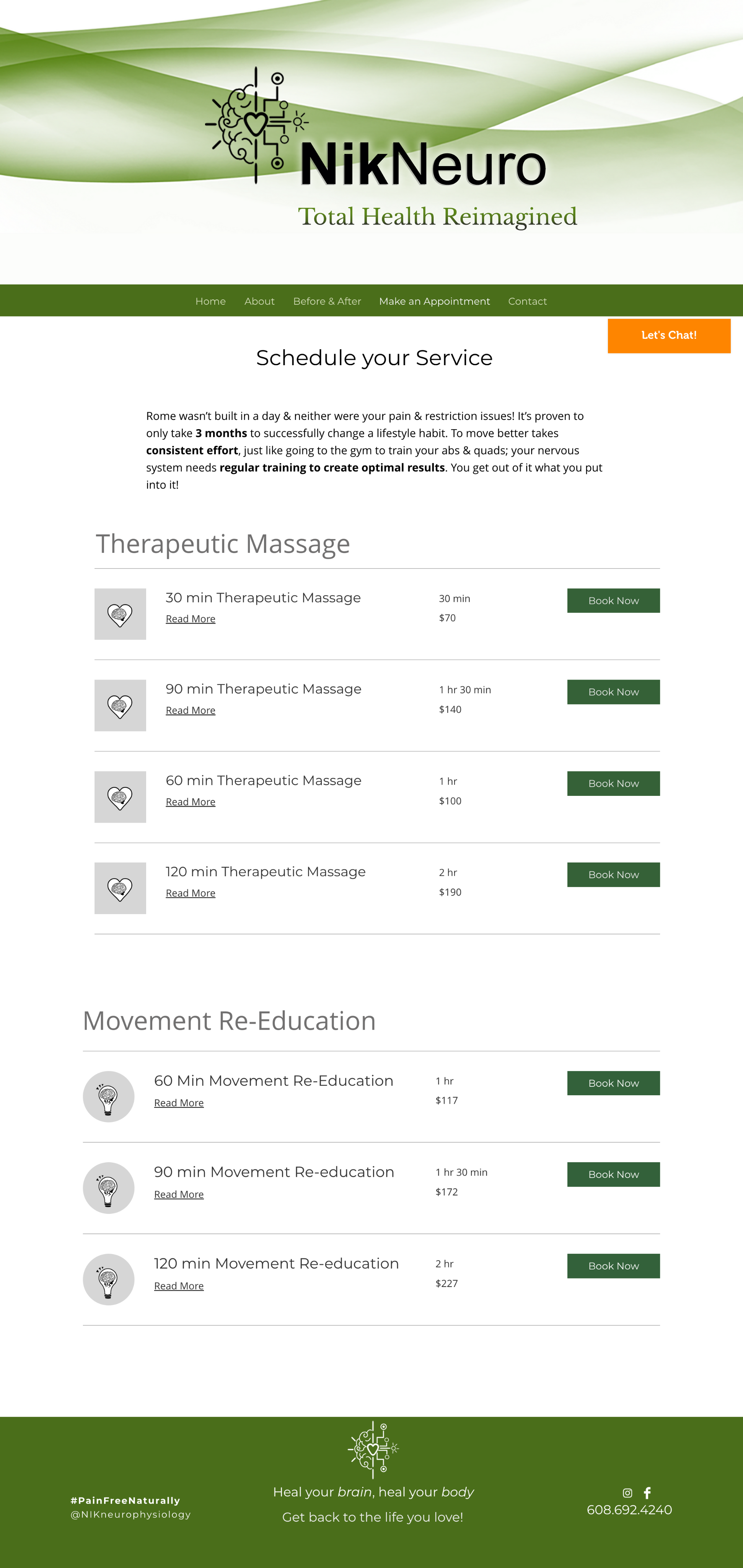 Small business website refresh - quick turnaround - before and afters.