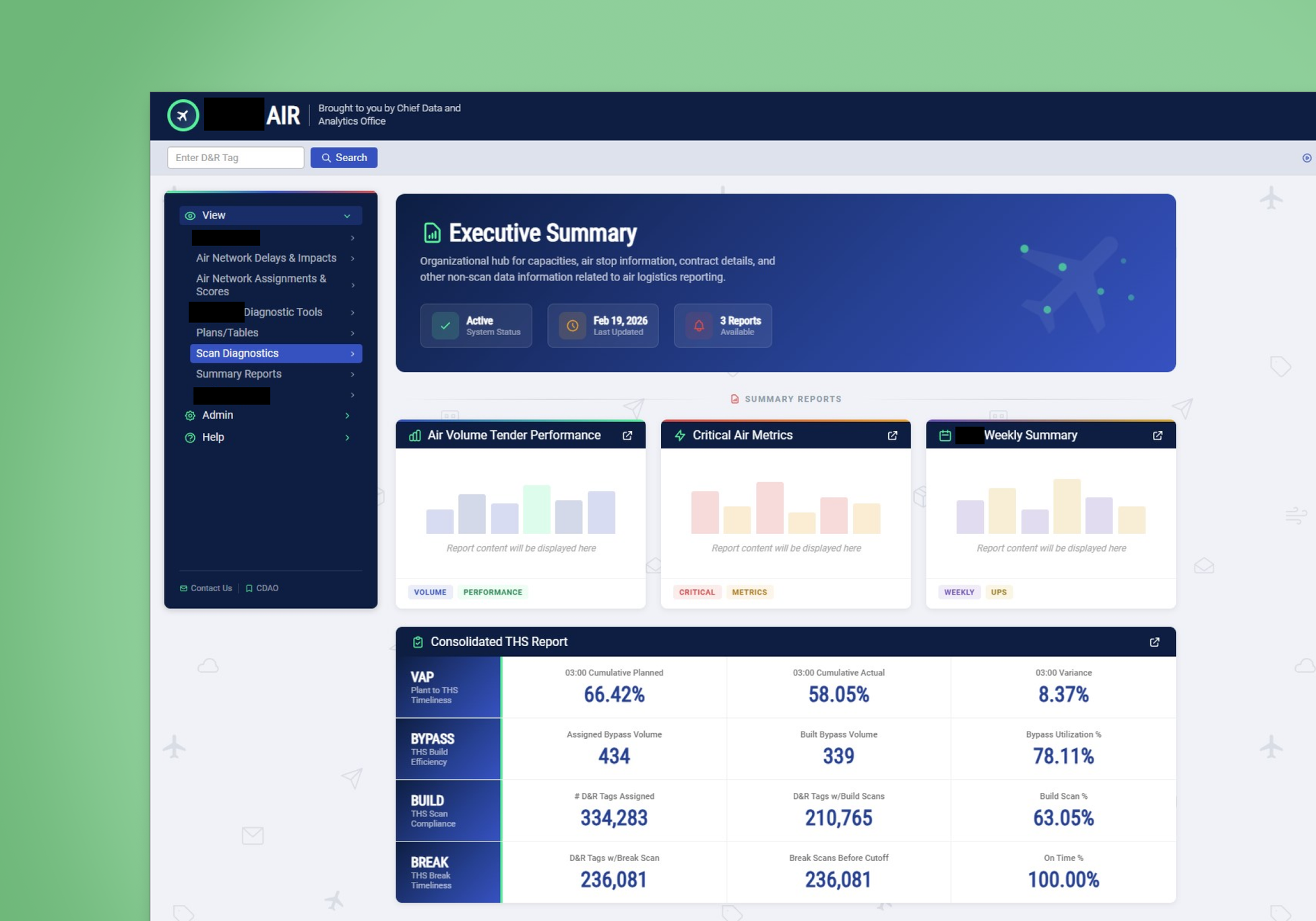 Air Logistics Portal Redesign