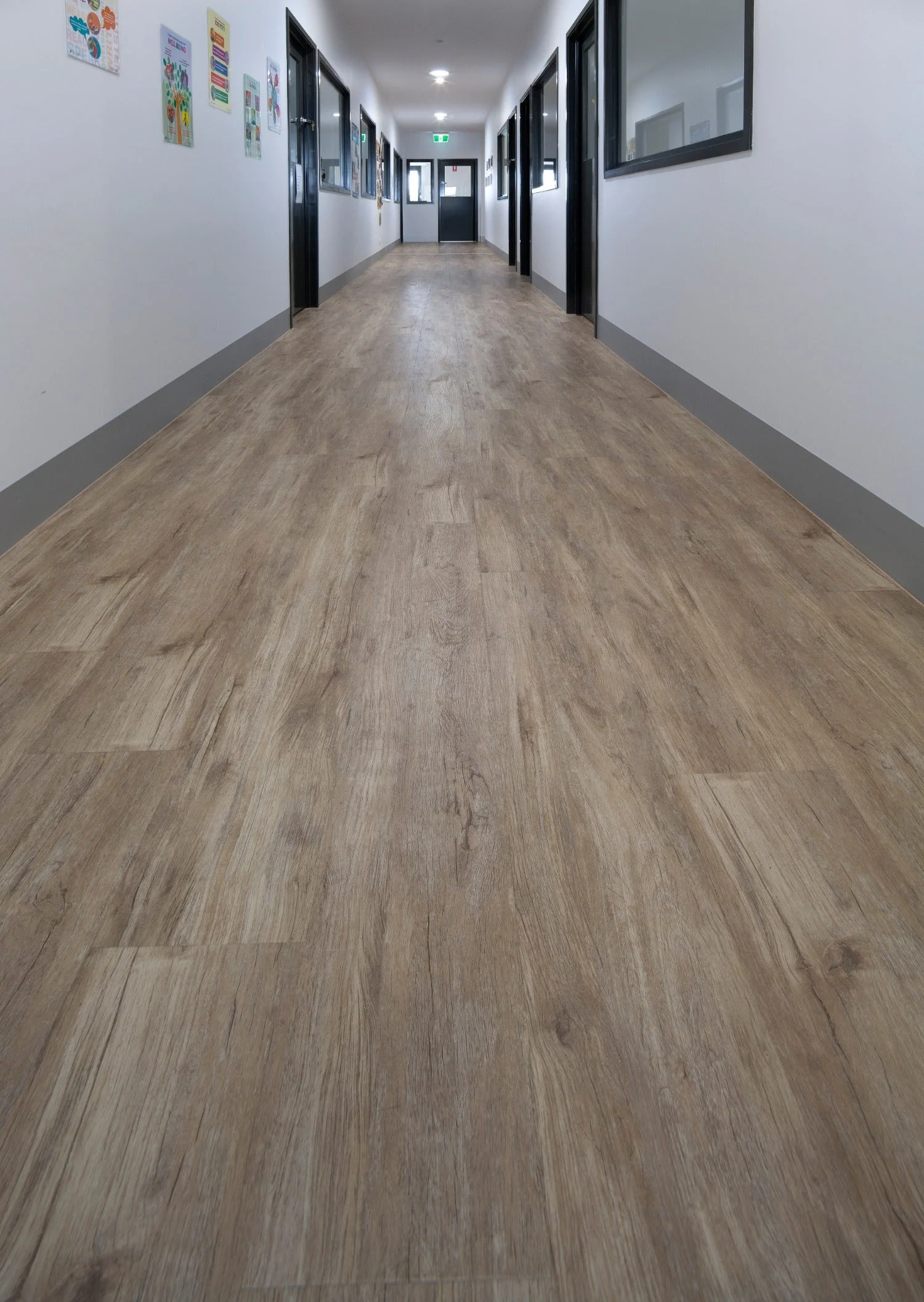 Natural Creations XL 5mm Viinyl Plank - Barnyard Grey - LVT - Installed - Roomset - Hallway.png