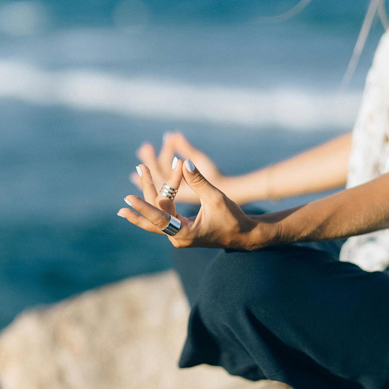 hands in a yoga pose