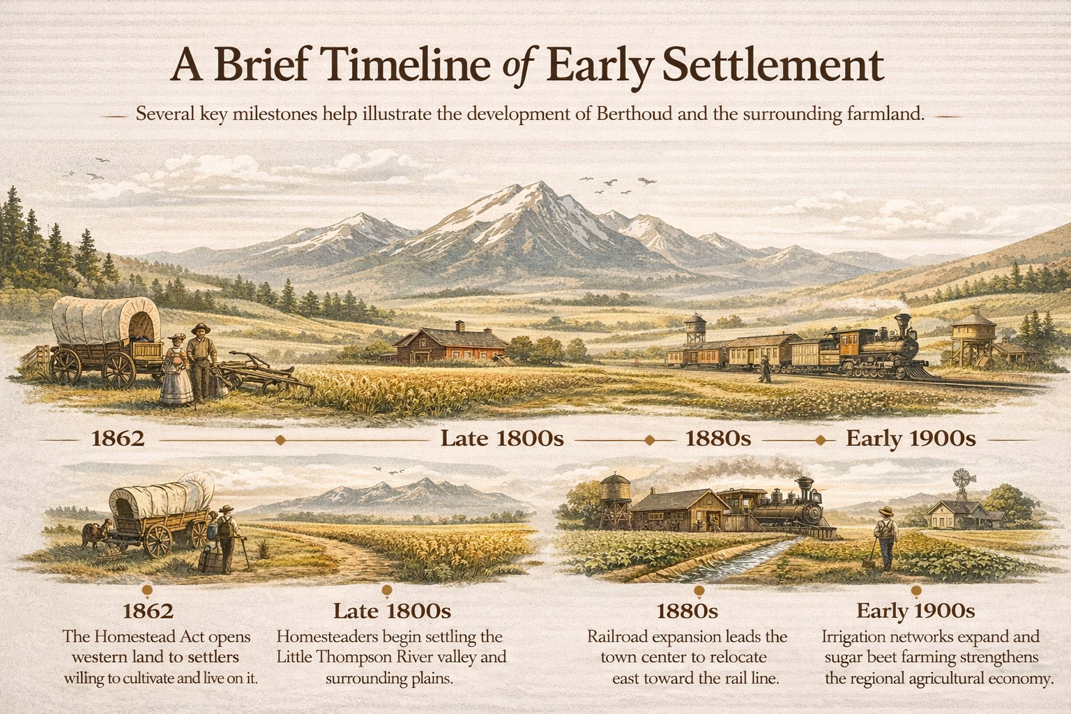 A Brief Timeline of Early Settlement - Berthoud Colorado
