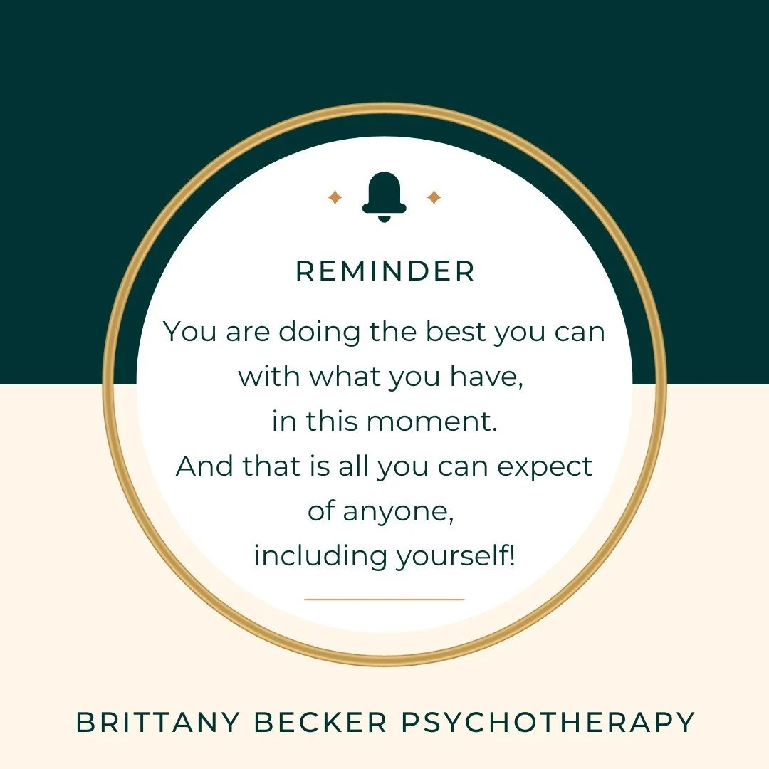 We are all just doing the best we can with the tools we have at any given moment. There is always room for growth and change and it's OK to honor where you are at in this very moment. If you find yourself always giving others the benefit of the doubt
