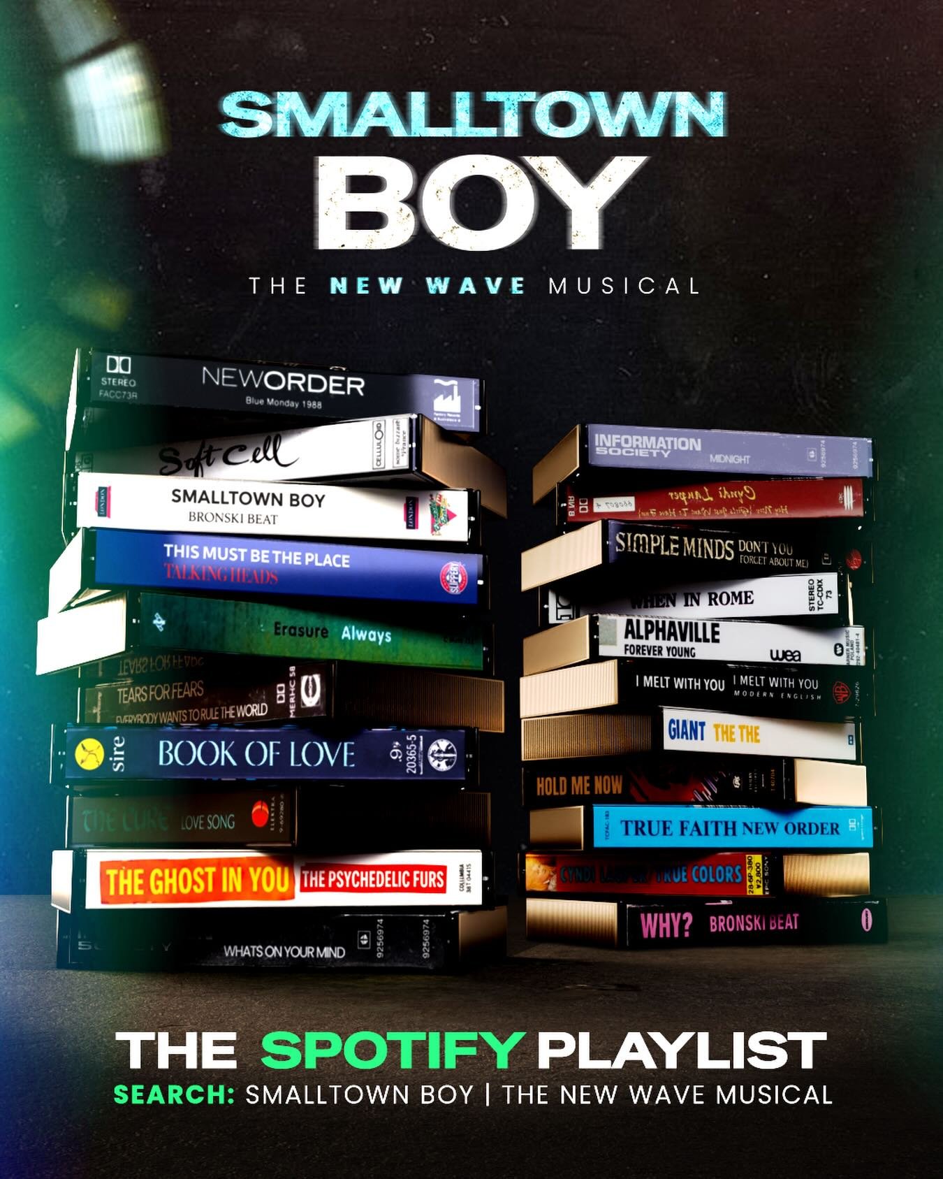 Presenting the Smalltown Boy mixtape. Press play, sit back, and embark on a journey through the heart of 80s new wave.

Look it up on Spotify or find link in our website (link in bio) 🎶