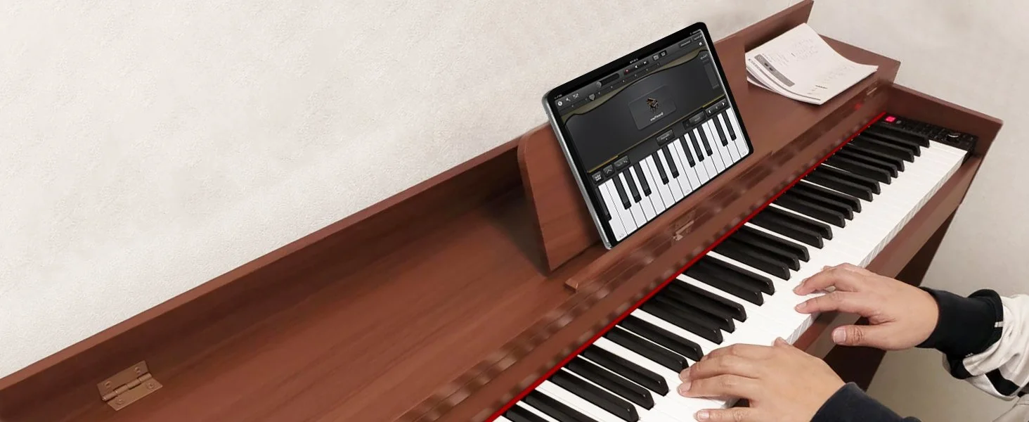 ピアノLEDビジュアライザー 電子ピアノ用 MIDI接続 配線済み Longeye Piano Keyboard |