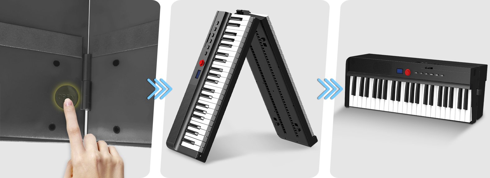 Longeye Piano Keyboard Longeye FOLD PRO II Folding Piano Keyboard Longeye Piano Keyboard Longeye FOLD PRO II Folding Piano Keyboard