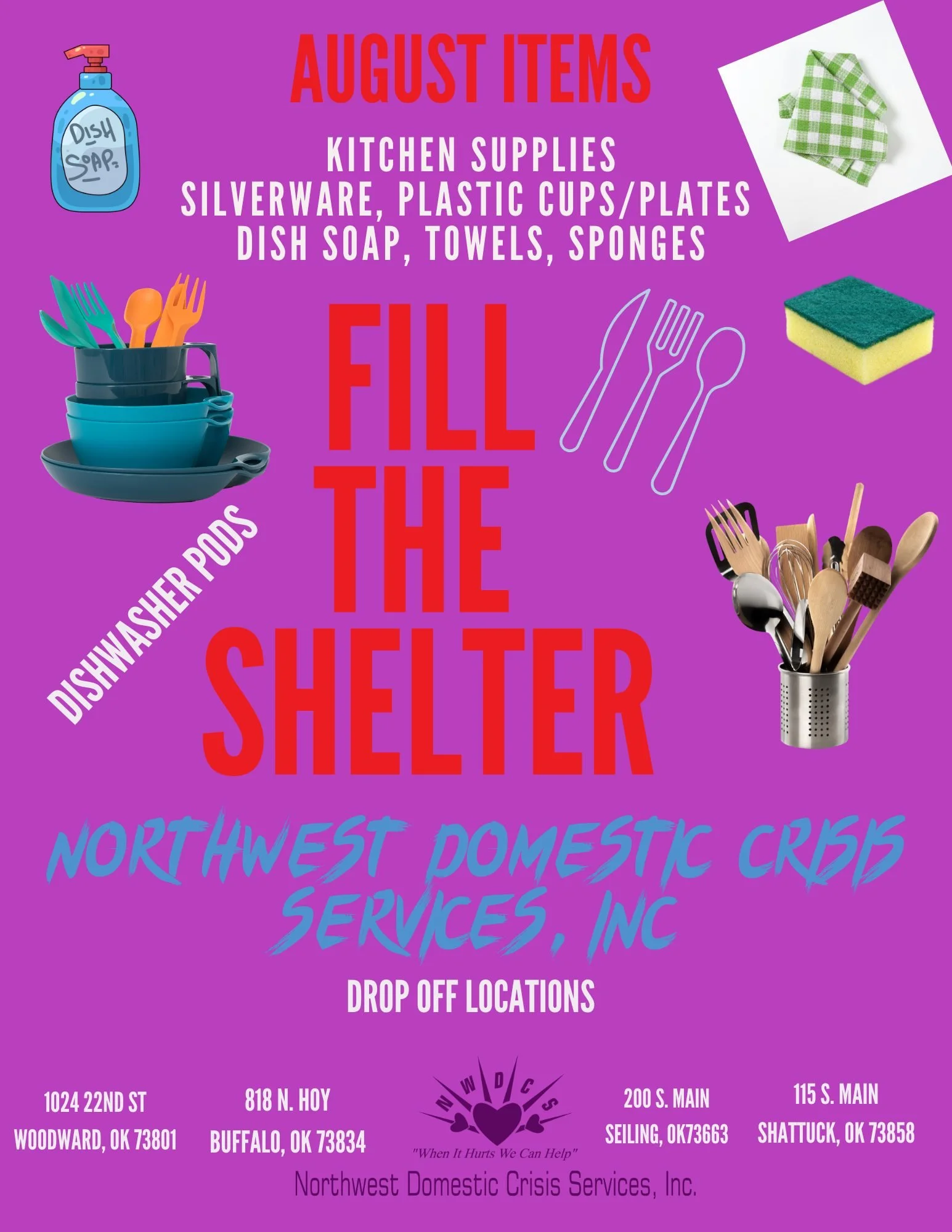 NW Domestic Crisis Services, Inc: August Fill the Shelter
