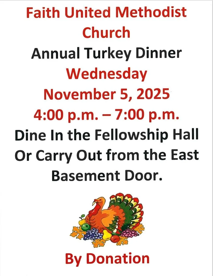 Faith United Methodist Church Turkey Dinner