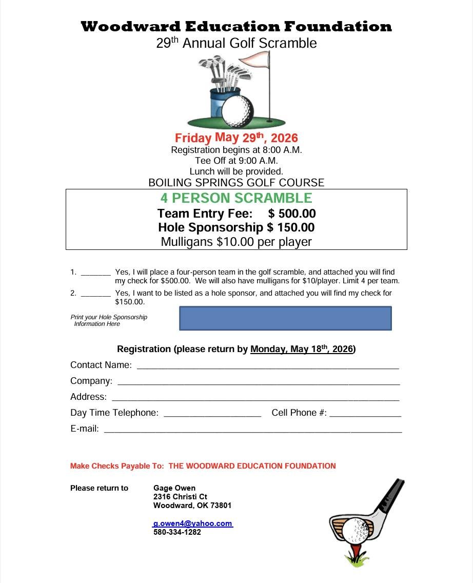 Woodward Education Foundation 29th Annual Golf Scramble
