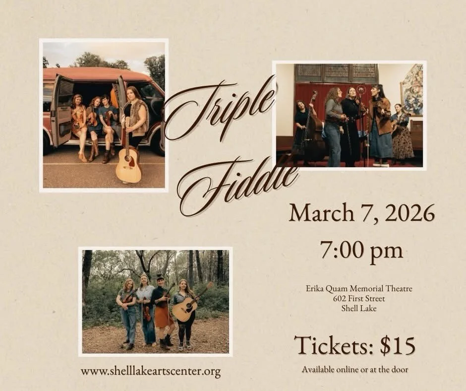 Watch out, Wisconsin, here we come! Can&rsquo;t wait to play the beautiful Erika Quam Theatre on March 7 at 7p for @shelllakearts 

If you bring groceries, personal care items, and/or baby supplies, we will distribute to families in need in the twin 
