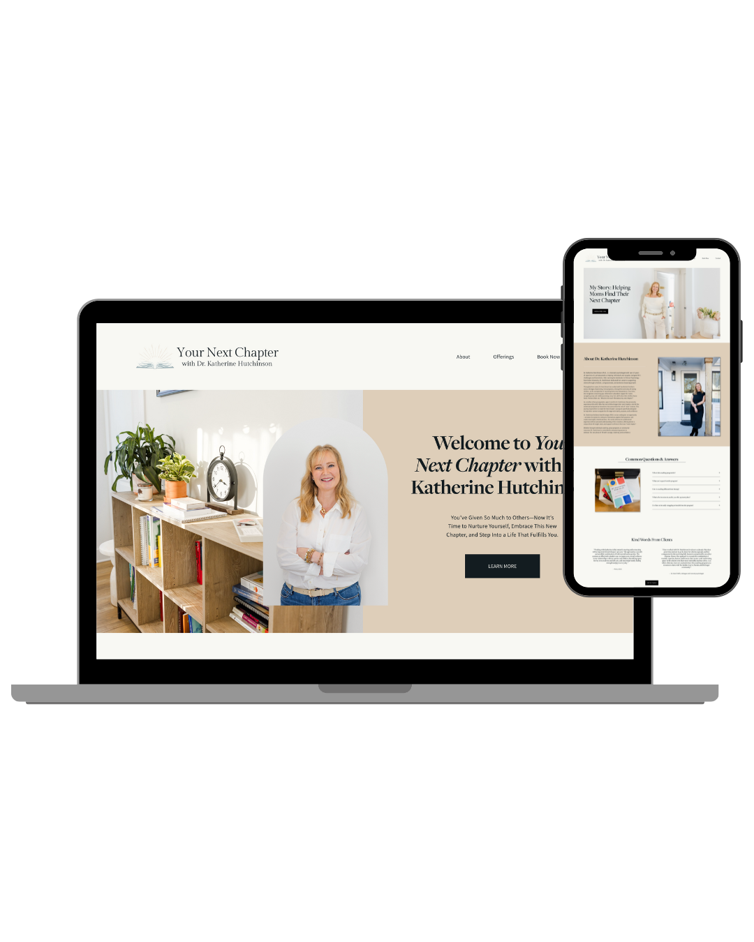 custom website built in squarespace for coaching business