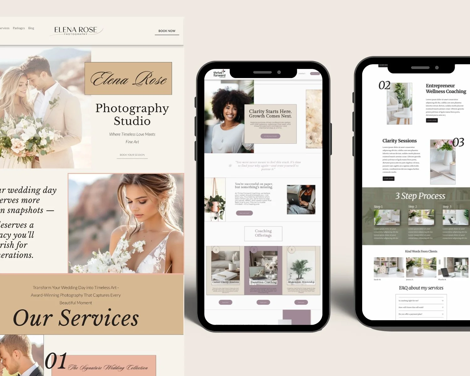 squarespace template for coaches therapists