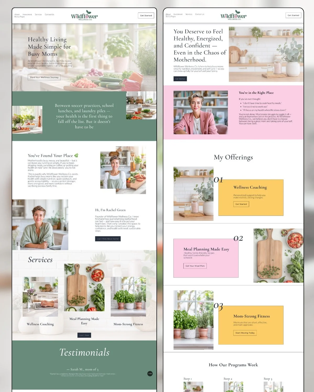 customization for squarespace template for coaches