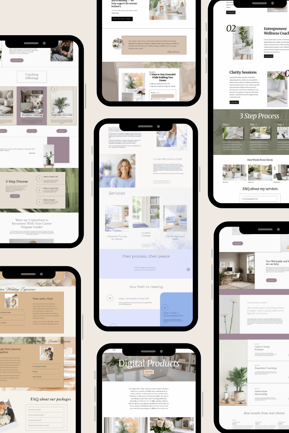 website template for coaching business