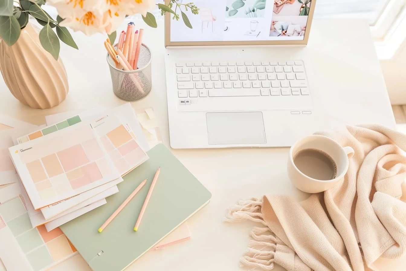 Desk of virtual assistant kimmy altman