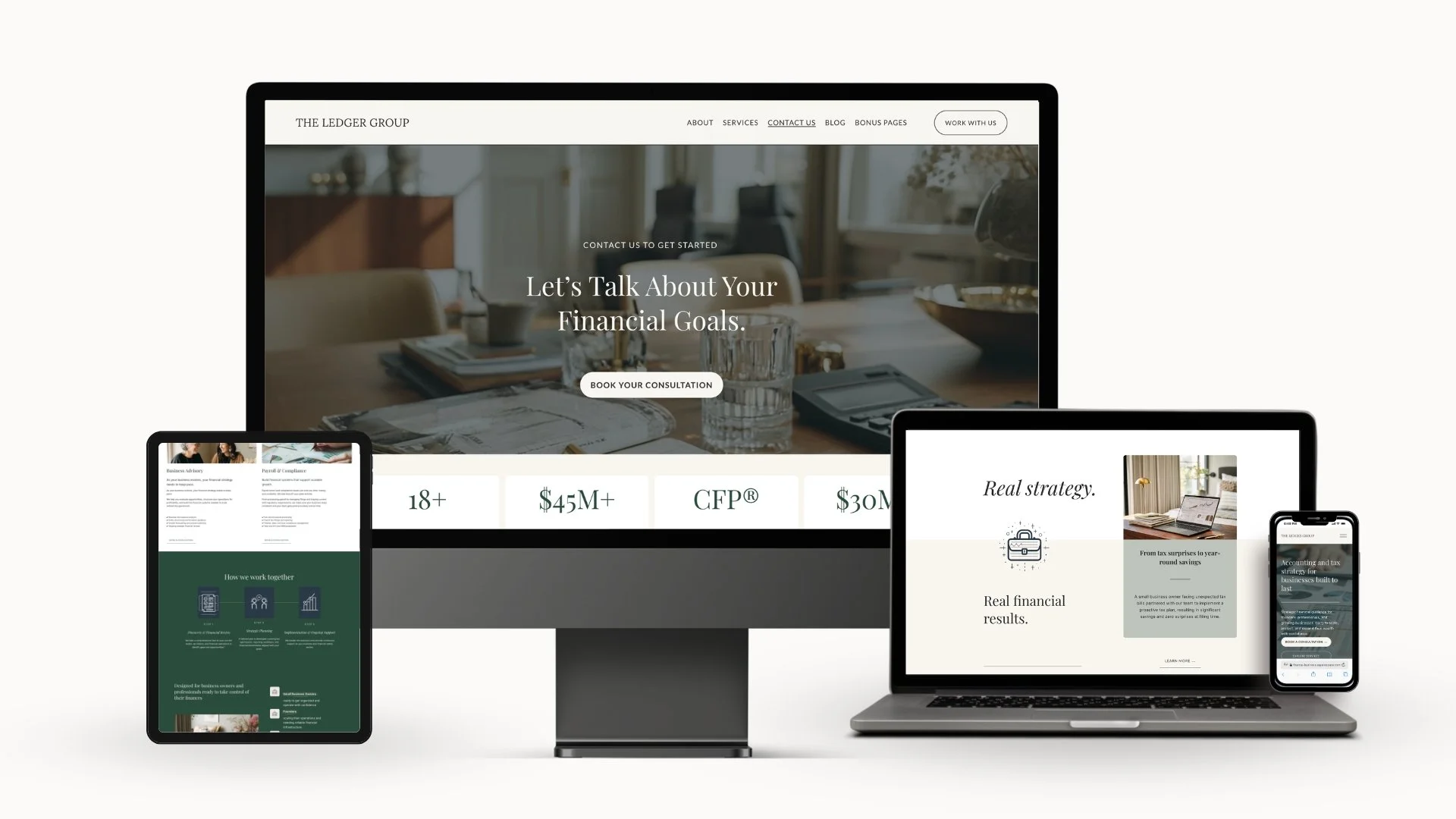 squarespace template for accounting and tax business