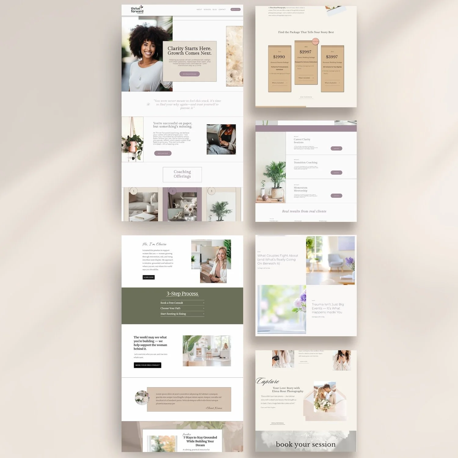 squarespace templates for therapists and coaches