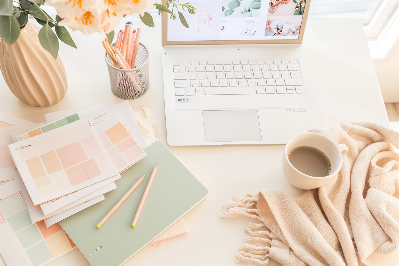 Virtual assisting desk layout