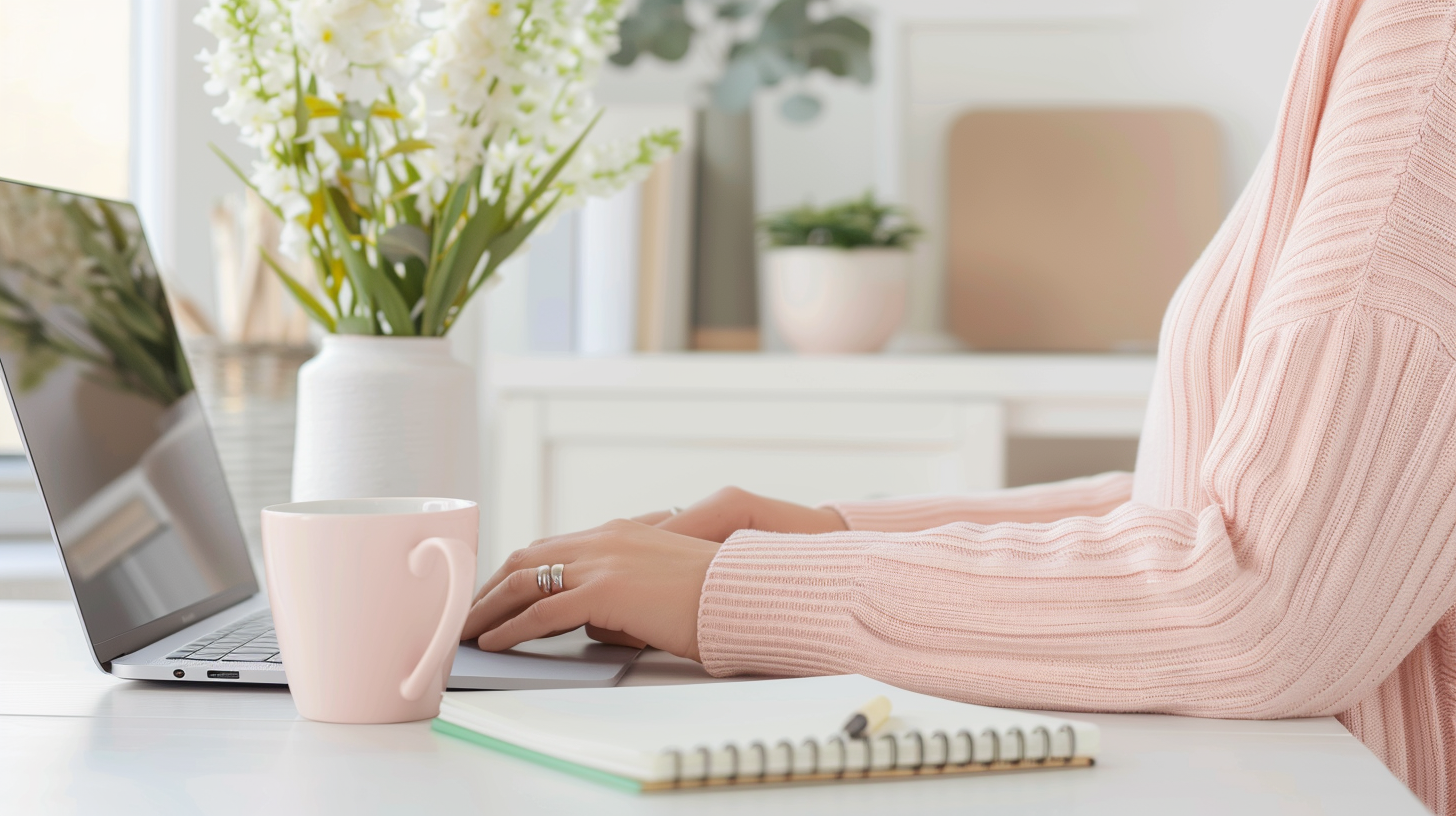 ai trained virtual assistant for business owners working at desk