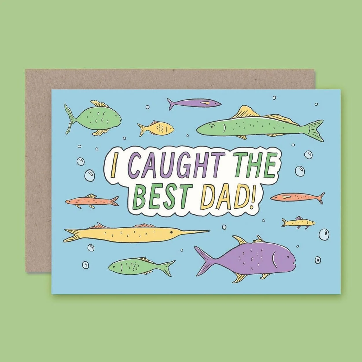 When I gave this card to my Dad, he tried to name all of the fish that I drew. He seemed proud that I knew my stuff but I&rsquo;m pretty sure I just made half of them up 😅

✏️ A commission for @ahdpaperco