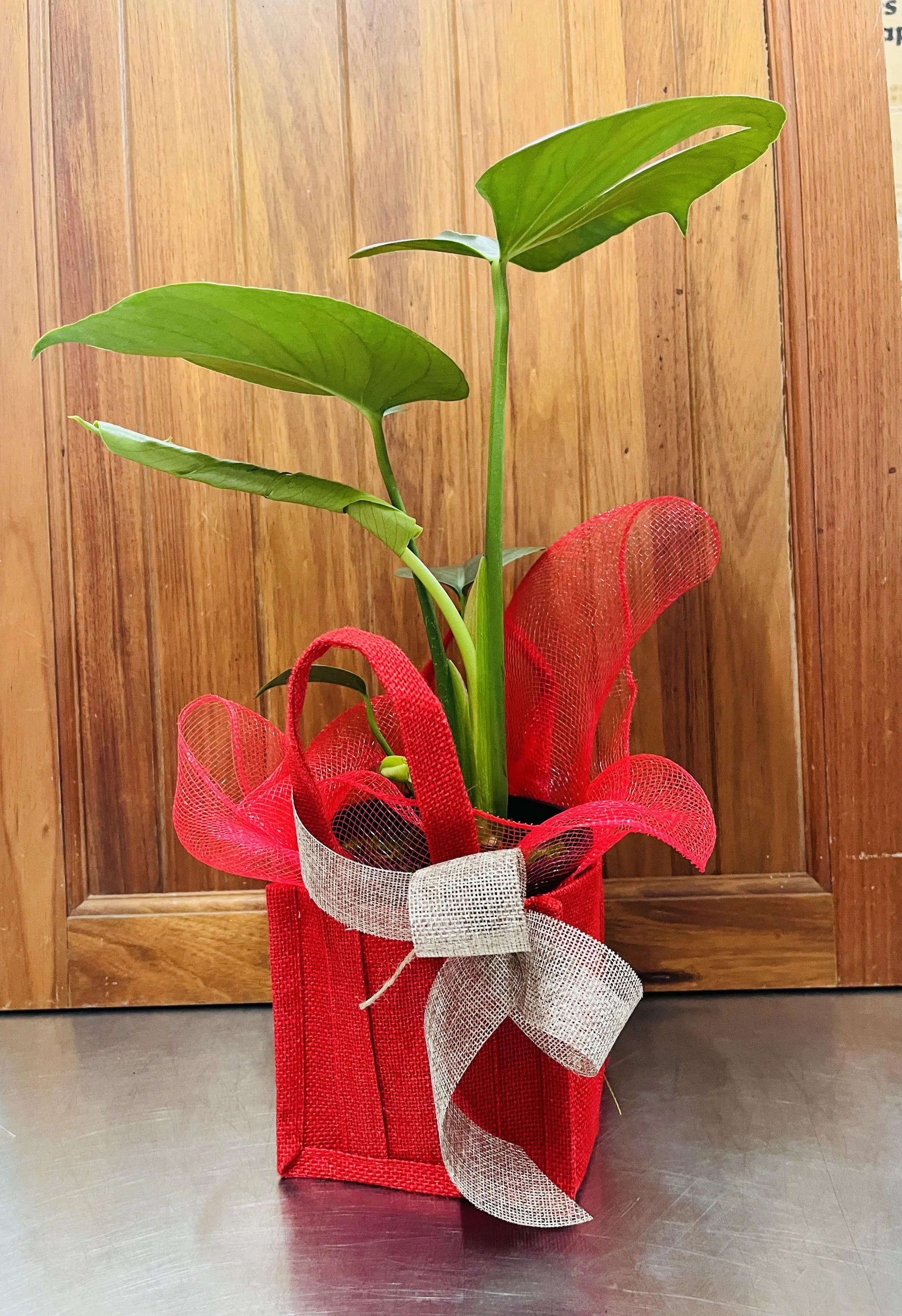 Hessian Botanical  Bag