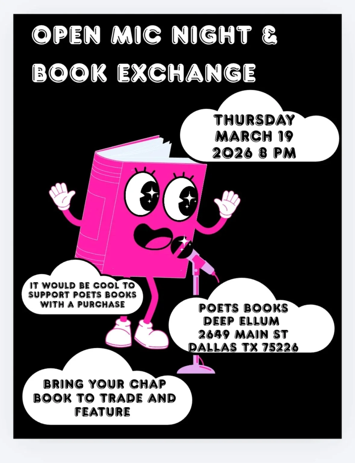 Open Mic Night & Book Exchange