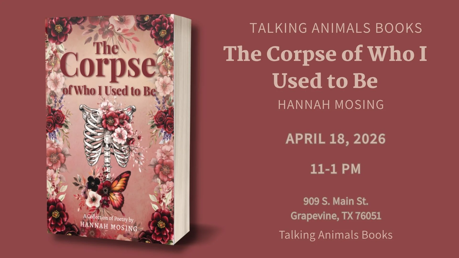 Local Author Hannah Mosing: The Corpse of Who I Used to Be